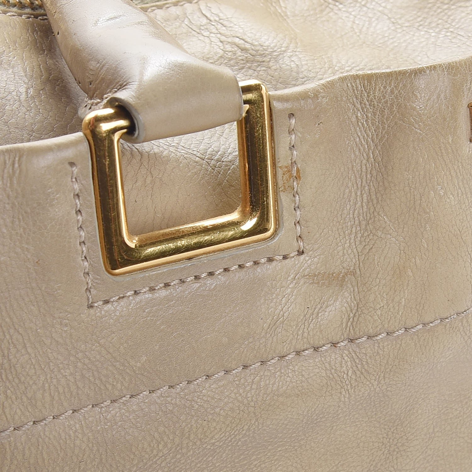 Prada Glace Calfskin Extra Wide Tote Stone 19 of 20