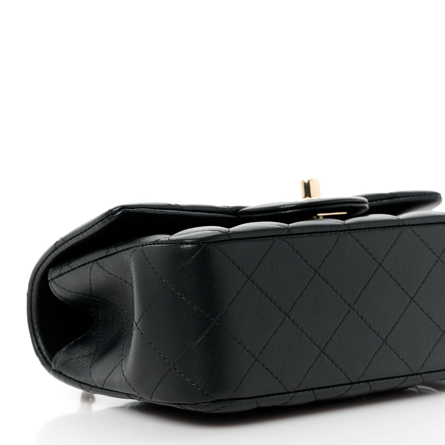 Chanel Lambskin Quilted Mini Top Handle Rectangular Flap Black 10 of 11