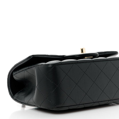 Chanel Lambskin Quilted Mini Top Handle Rectangular Flap Black 10 of 11