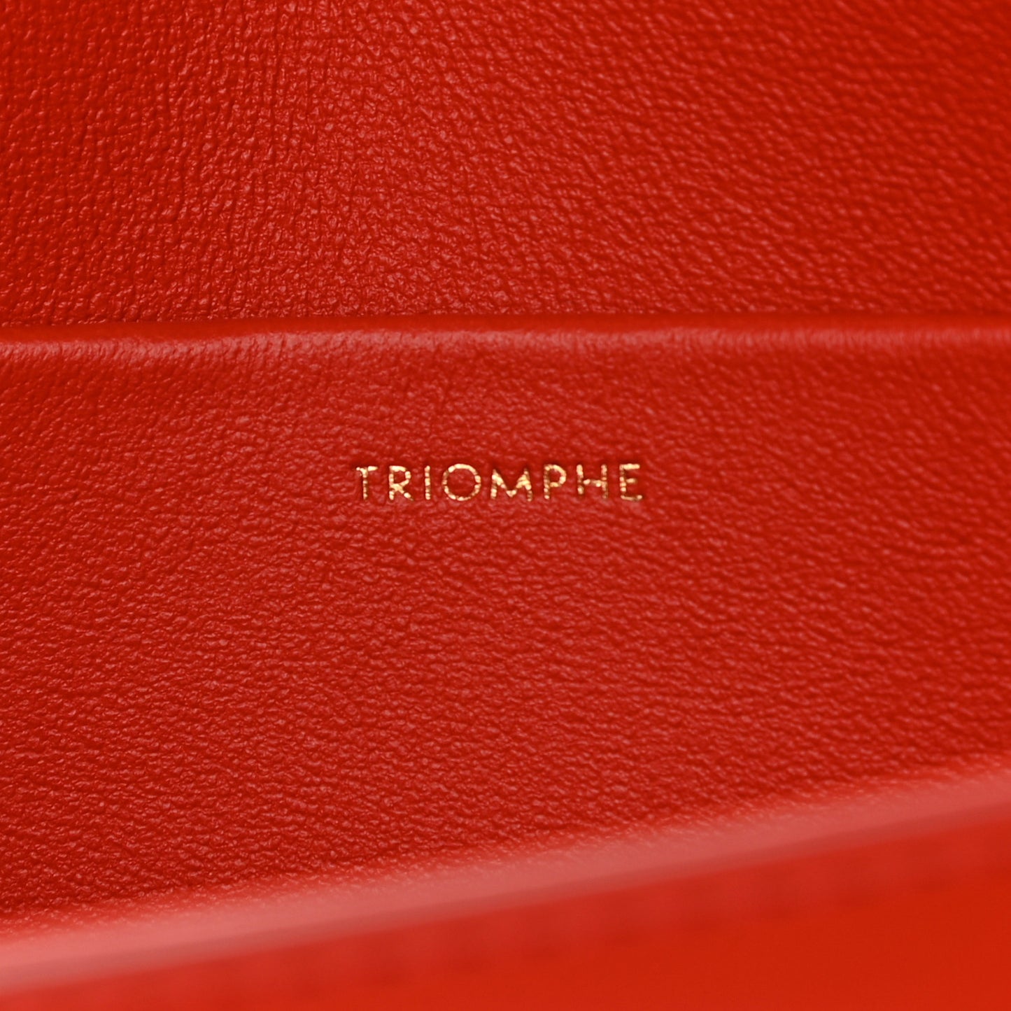 Shiny Calfskin Triomphe Shoulder Bag Bright Red