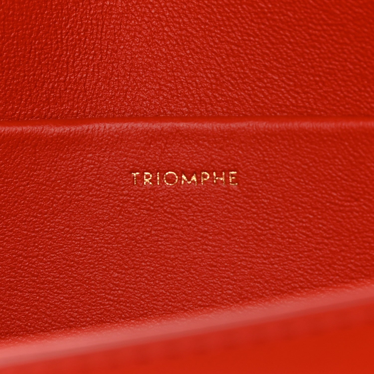 Celine Shiny Calfskin Triomphe Shoulder Bag Bright Red 7 of 11