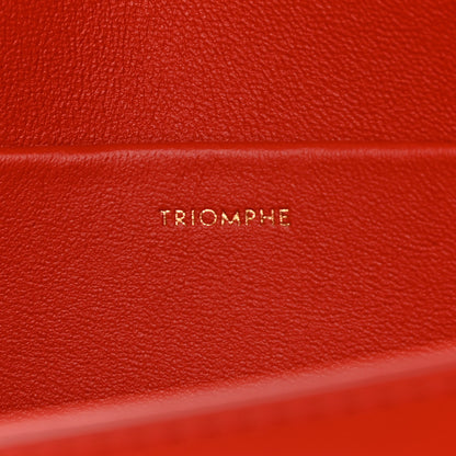 Celine Shiny Calfskin Triomphe Shoulder Bag Bright Red 7 of 11