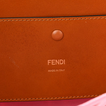 Fendi Canvas Cuoio Agata FF Ajour Embroidered Baguette Ciclamino Cuoio 6 of 9