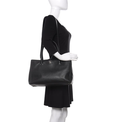 Chanel Calfskin Cerf Executive Shopper Tote Black 2 of 15