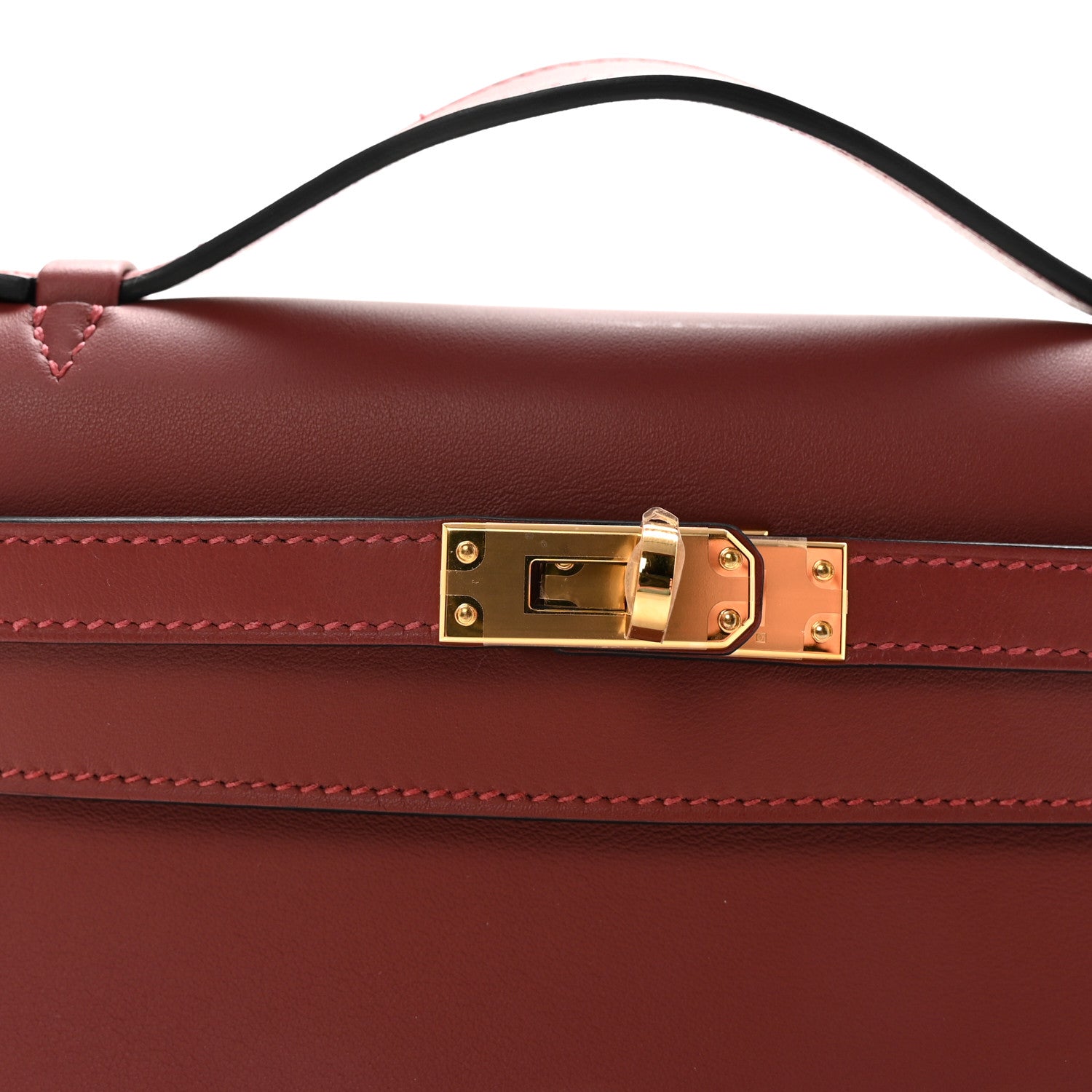 Hermes Swift Kelly Pochette Clutch Rouge H 1833556 – FASHIONPHILE