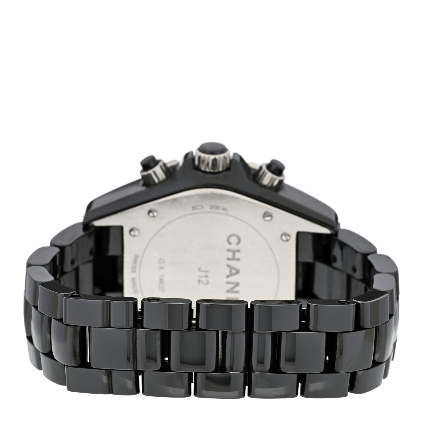 Stainless Steel Ceramic Diamond Bezel 41mm J12 Chronograph Automatic Watch Black