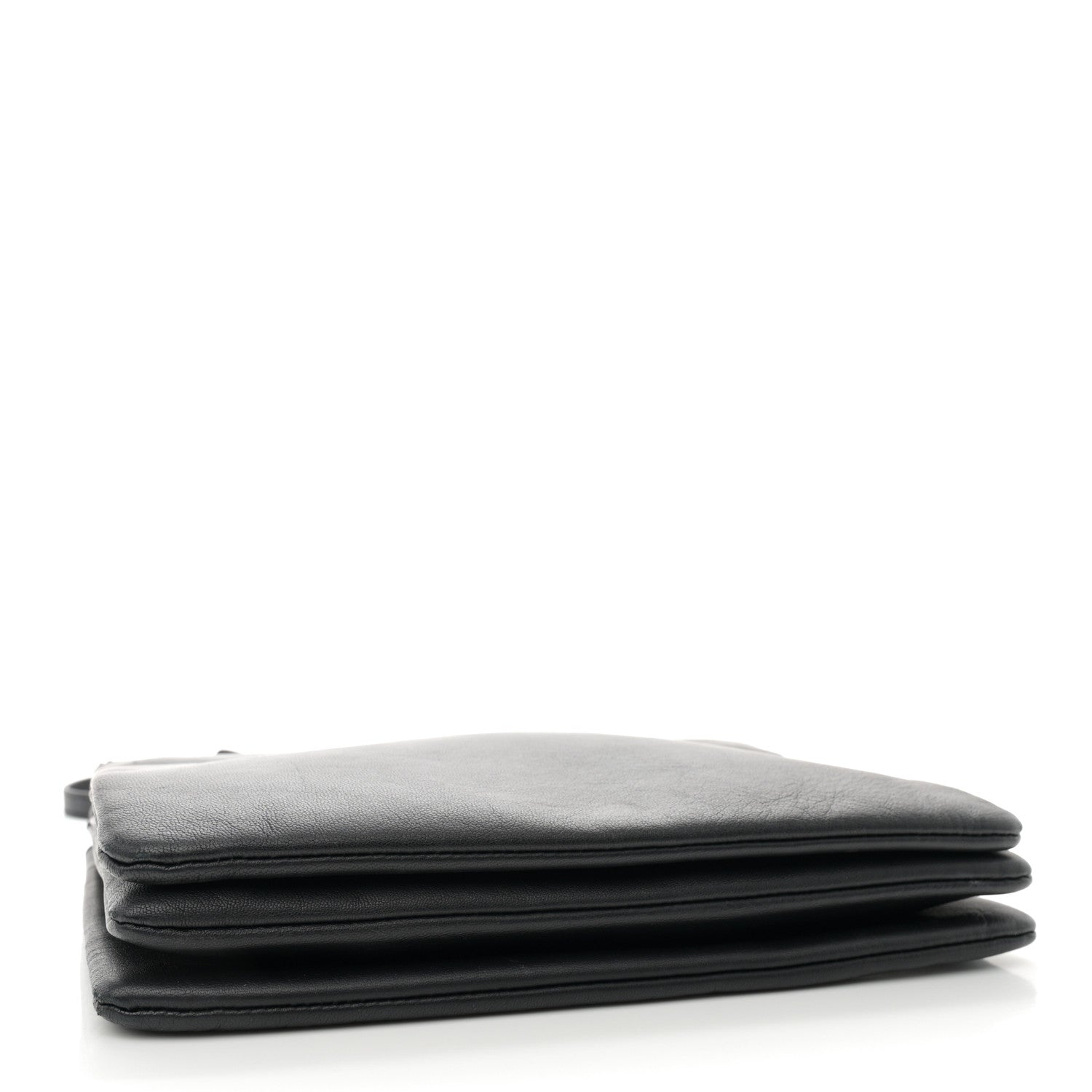 Celine Lambskin Large Trio Crossbody Bag Black 4 of 10
