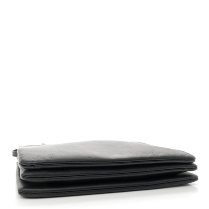 Celine Lambskin Large Trio Crossbody Bag Black 4 of 10