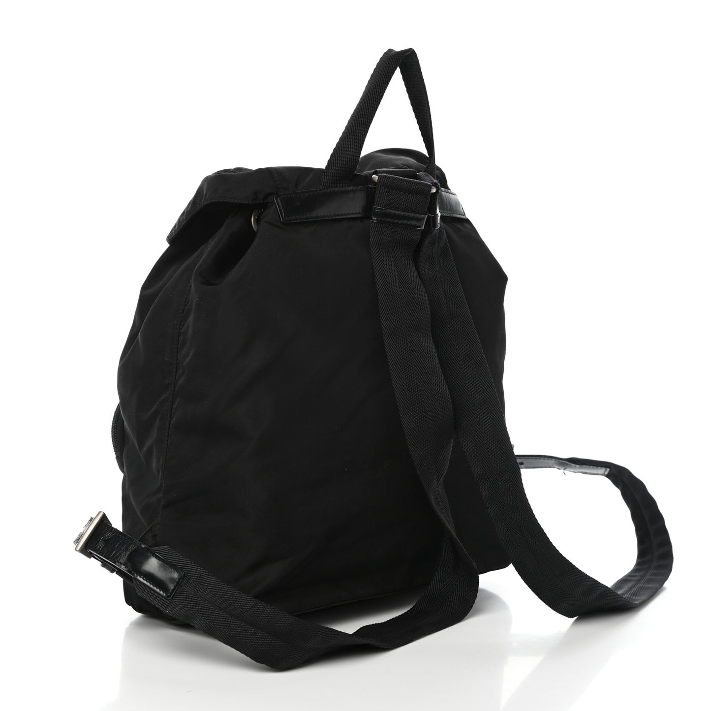 Nylon Vela Medium Cinch Backpack Black