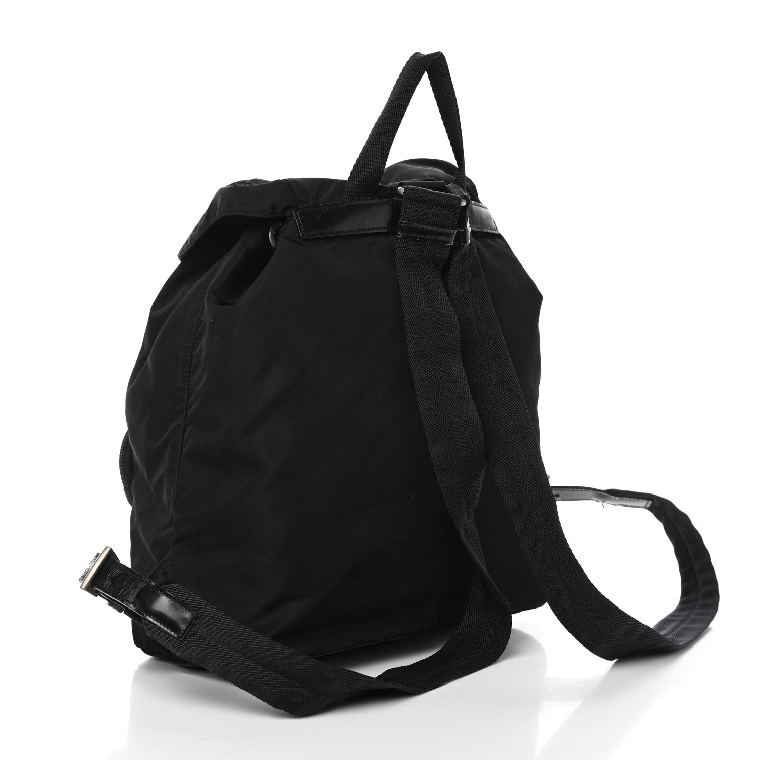 Prada Nylon Vela Medium Cinch Backpack Black 3 of 9