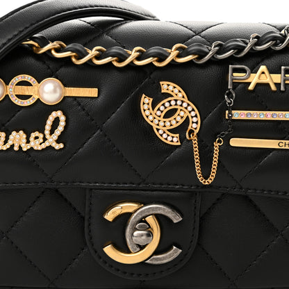 Chanel Lambskin Quilted Mini Coco Clips Single Flap Black 8 of 11