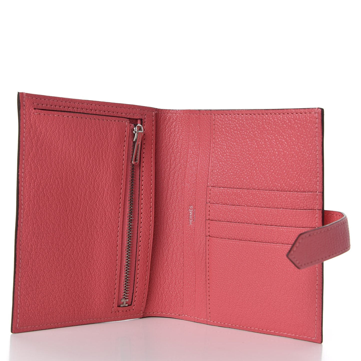 Chevre Mysore Bearn Compact Wallet Rose Lipstick