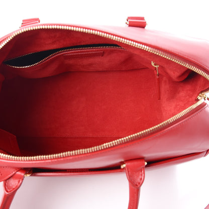 Saint Laurent Calfskin Classic Duffle 6 Red 5 of 8