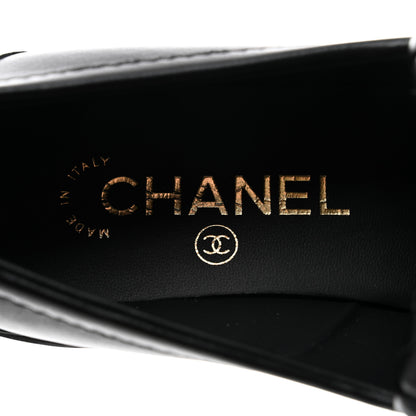 Chanel Lambskin Quilted CC Turnlock Loafers 37 Black 7 of 8