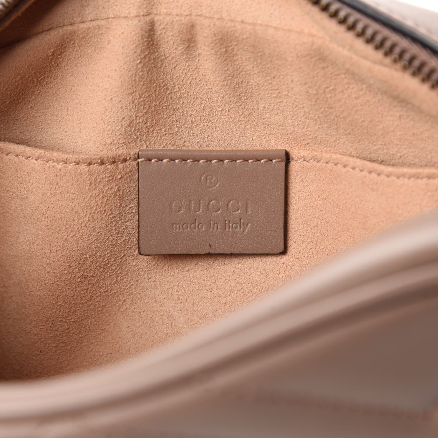 Gucci Calfskin Matelasse Mini GG Marmont Chain Shoulder Bag Porcelain Rose 8 of 10