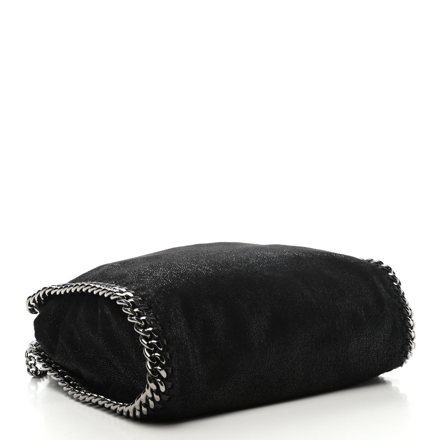 Stella McCartney Shaggy Deer Mini Falabella Fold Over Tote Black 4 of 11