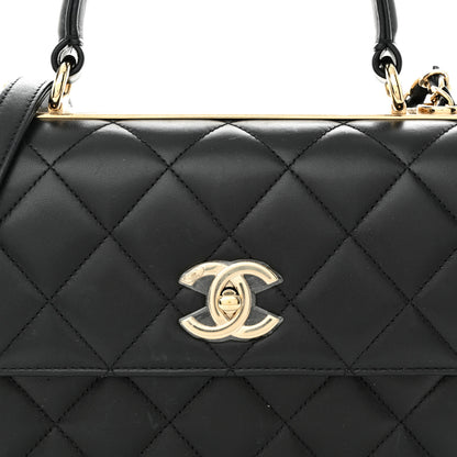 Chanel Lambskin Quilted Small Trendy CC Dual Handle Flap Bag Black 10 of 15