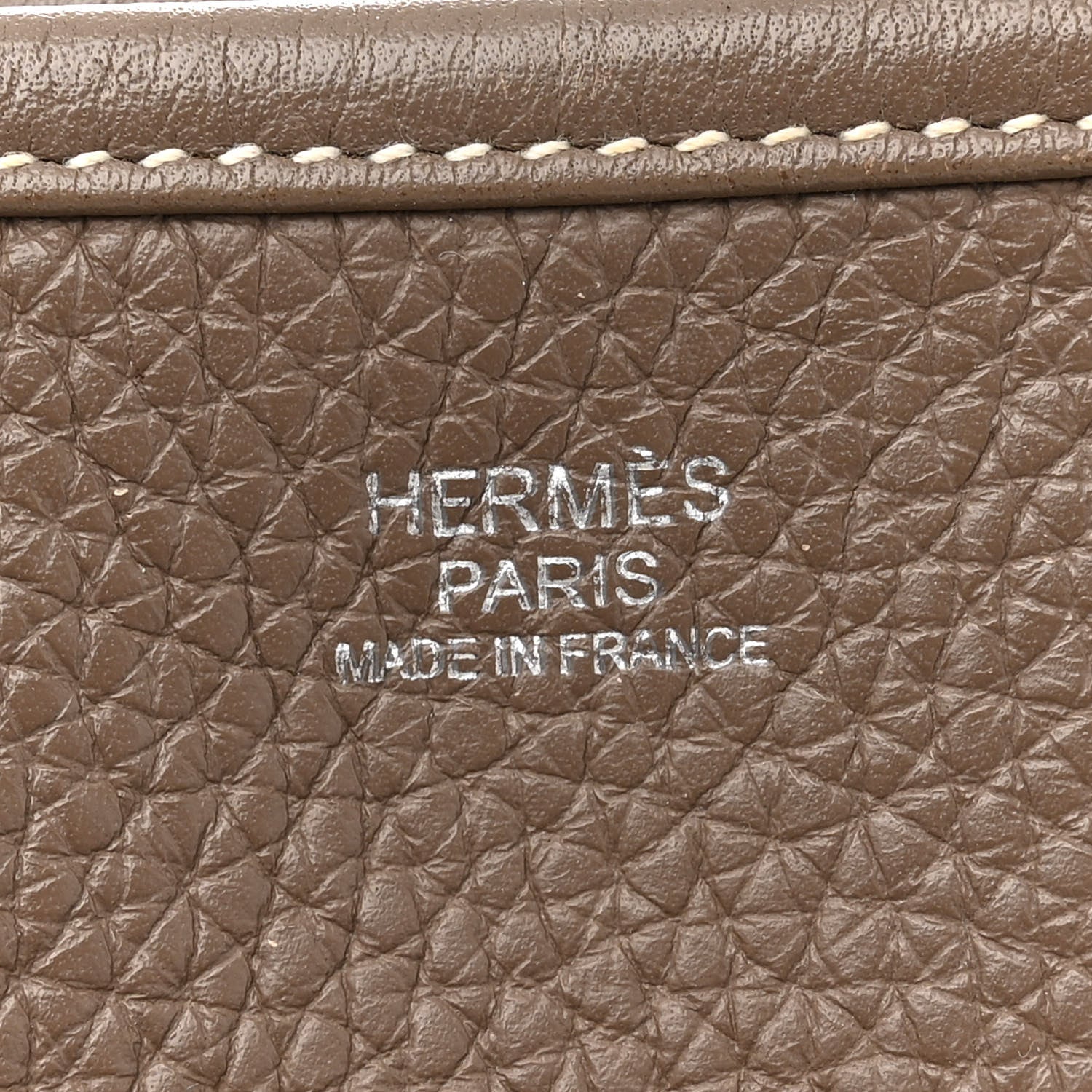 Hermes Taurillon Clemence Evelyne III GM Etoupe 6 of 18