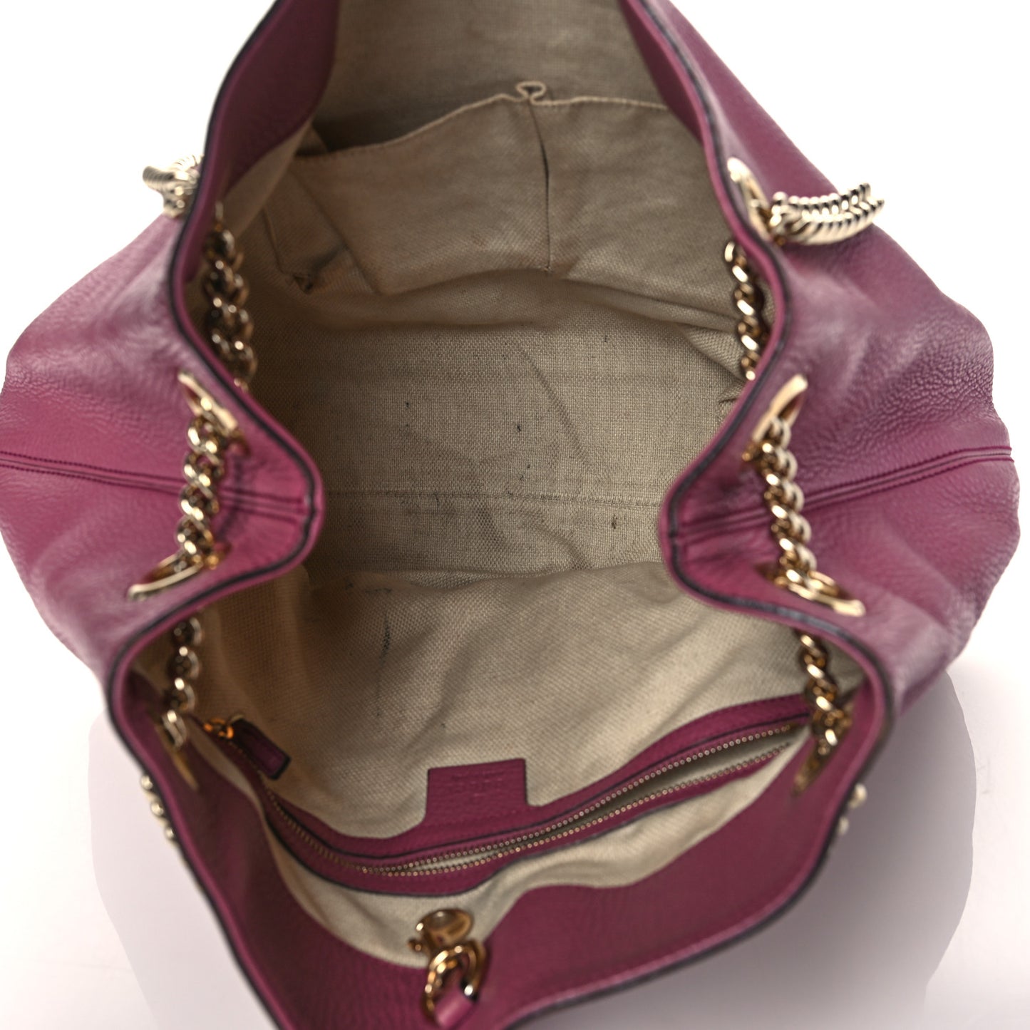 Pebbled Calfskin Medium Soho Chain Shoulder Bag Peonia Flower