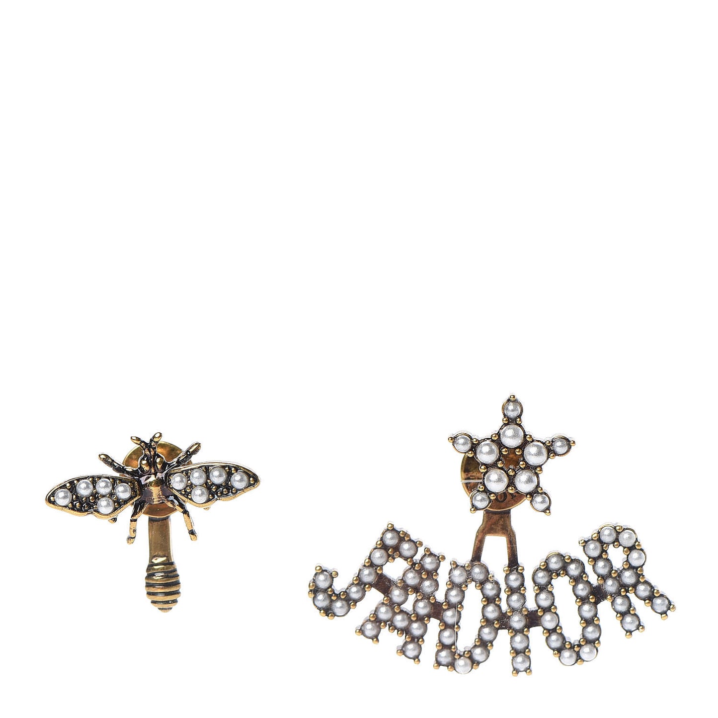 Metal Pearl J'adior Earrings Gold