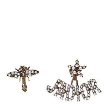 Christian Dior Metal Pearl J'adior Earrings Gold 1 of 5