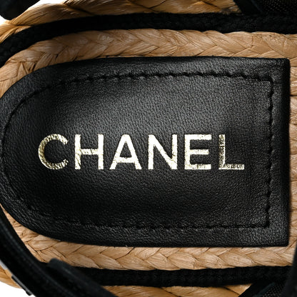 Chanel Mesh Patent Calfskin Velcro Dad Sandals 41 Black 7 of 8