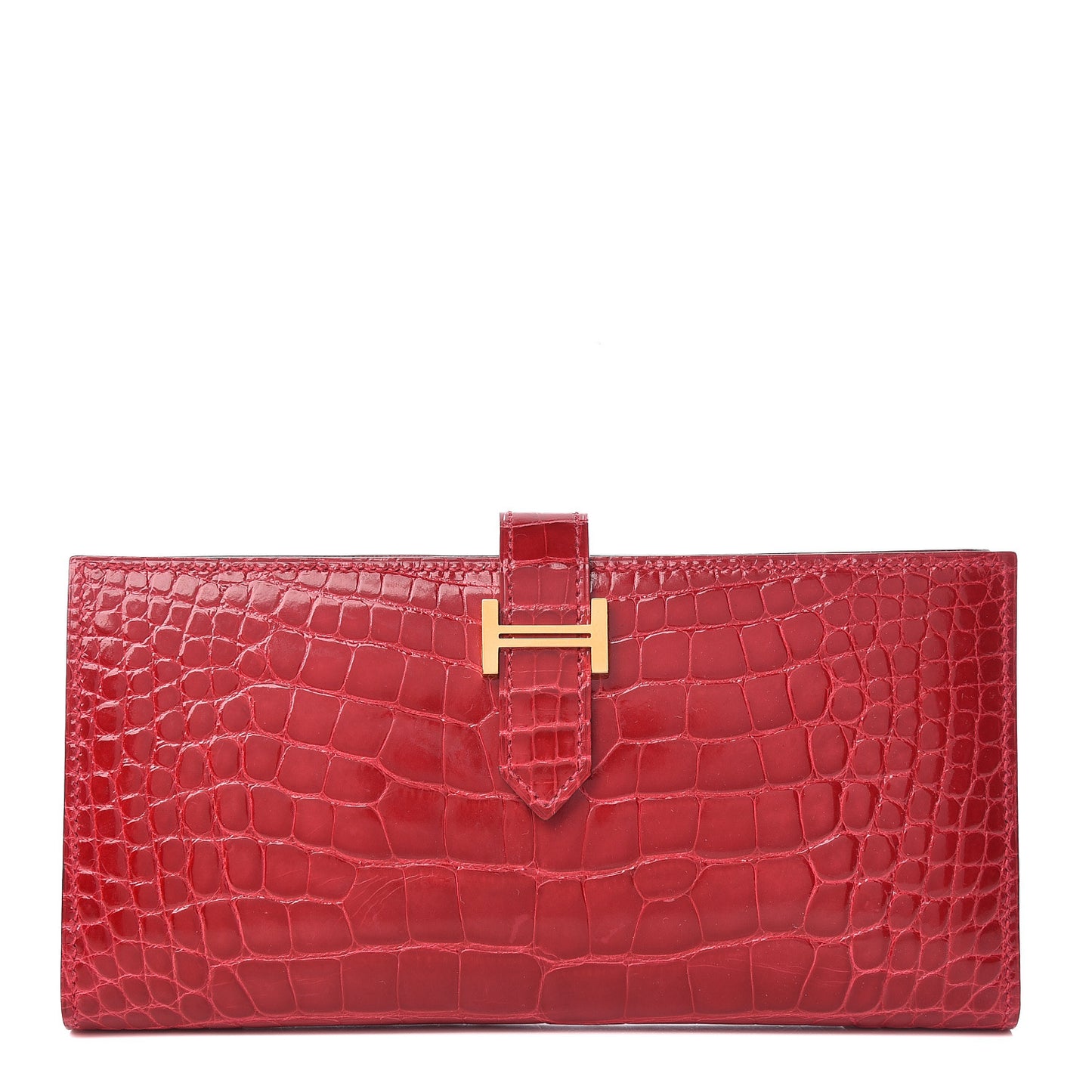 Shiny Alligator Bearn Wallet Braise