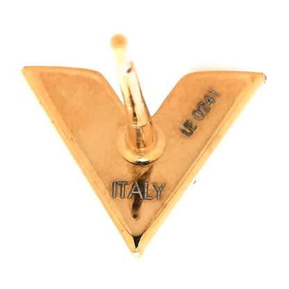 Louis Vuitton Brass Essential V Stud Earrings Gold 4 of 4