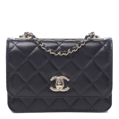 Chanel Lambskin Quilted Mini Trendy CC Wallet On Chain WOC Black 1 of 13