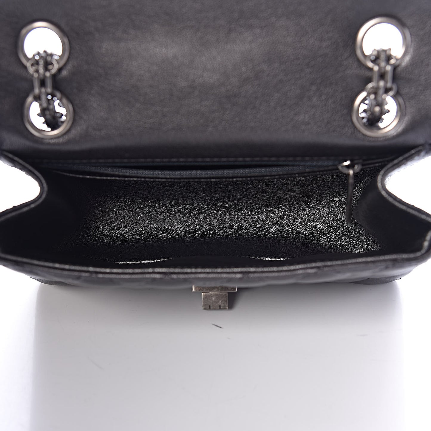 Sheepskin Quilted 2.55 Reissue Mini Flap Dark Grey