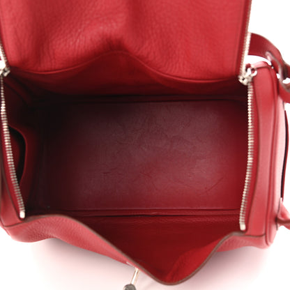 Hermes Taurillon Clemence Lindy 30 Rouge Casaque 9 of 19