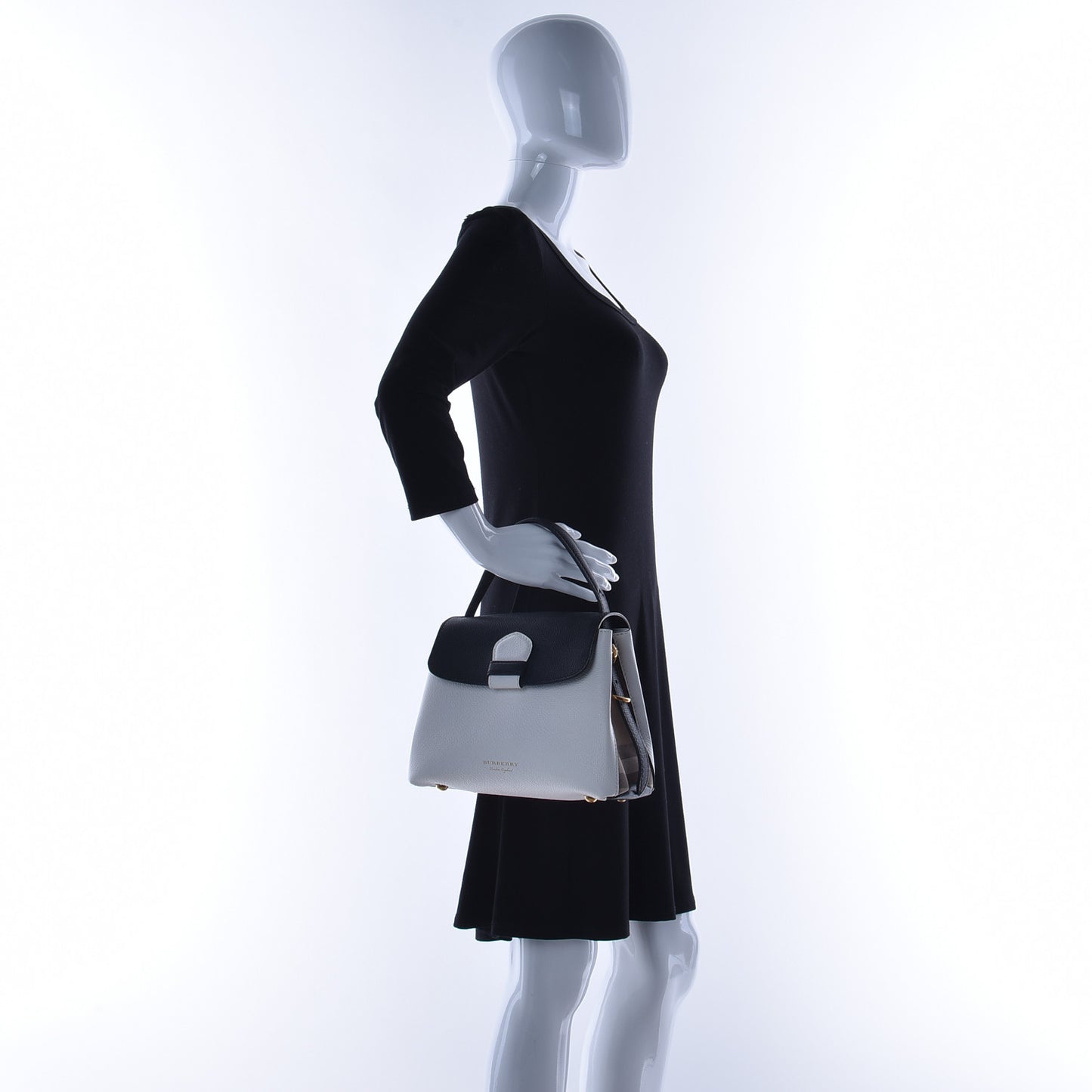 Derby Calfskin House Check Small Camberley Chalk White Black