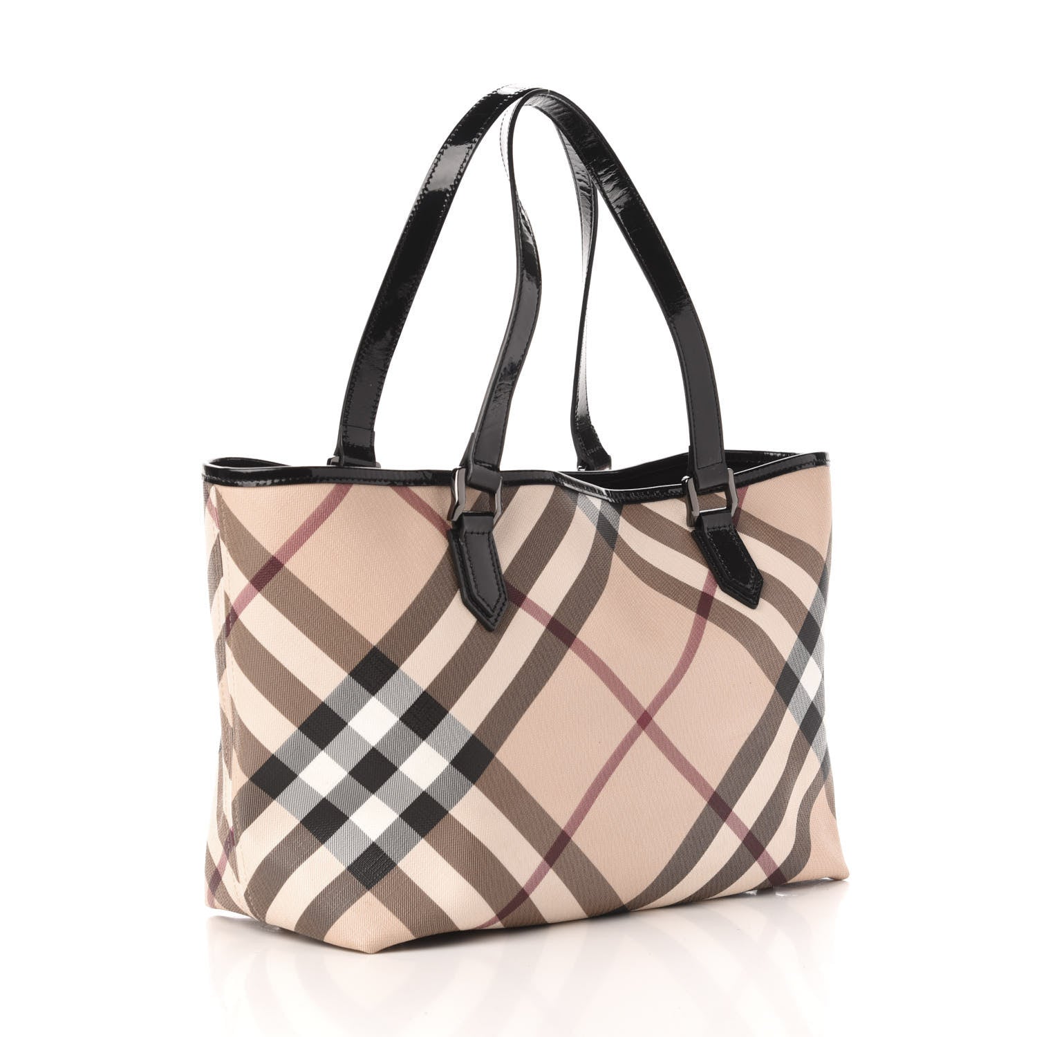 Burberry Nova Check Small Nickie Tote Black 4 of 18