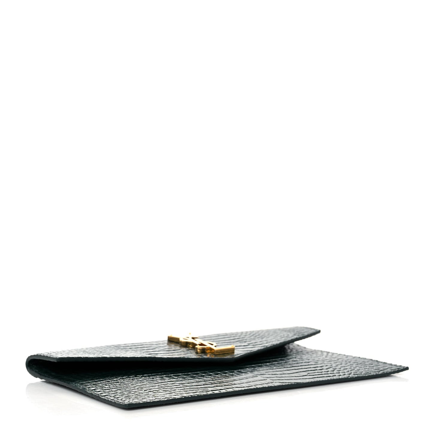 Calfskin Crocodile Embossed Uptown Monogram Pouch Mint