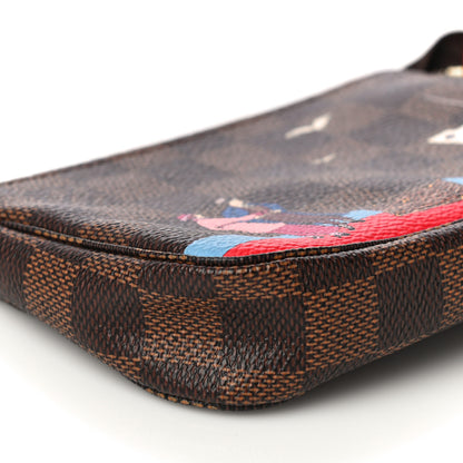 Louis Vuitton Damier Ebene 2016 Christmas Animation Mini Pochette Accessories 8 of 9