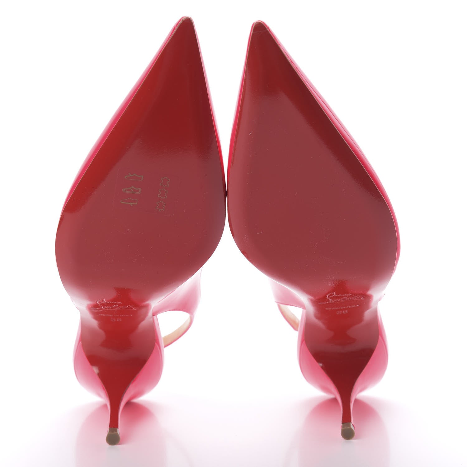 Christian Louboutin Patent Clare Sling 80 Pumps 38 Rosa 5 of 8
