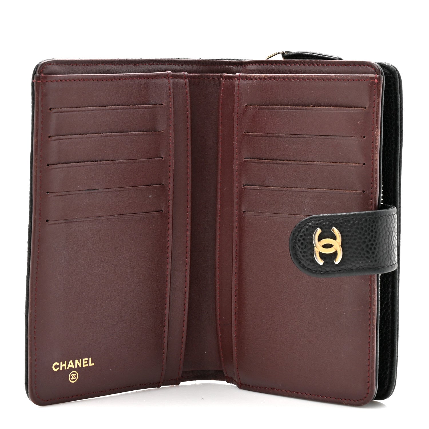Chanel Caviar Quilted Zipped Pocket Wallet Black 5 of 10