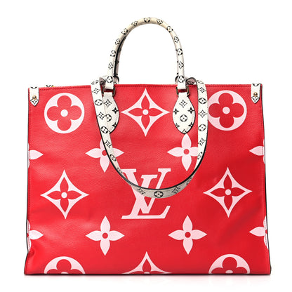 Louis Vuitton Monogram Giant Onthego GM Rouge Rose 1 of 13