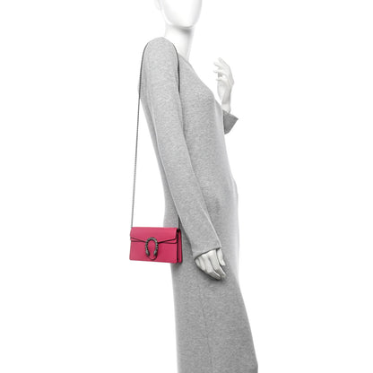 Gucci Dollar Calfskin Crystal Super Mini Dionysus Shoulder Bag Box Pink Black Diamond 2 of 11