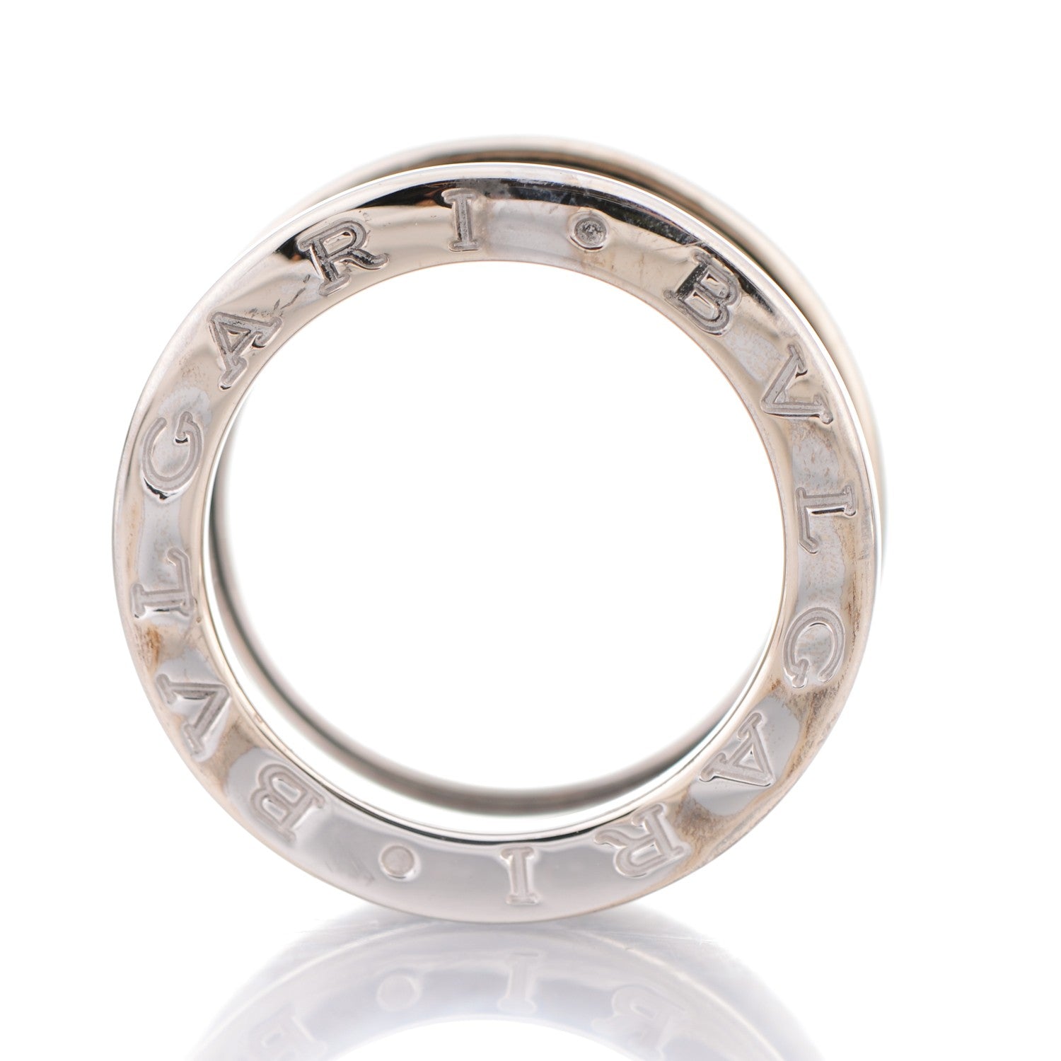 Bulgari 18K White Gold B.Zero1 3 Band Ring 50 5.25 5 of 6