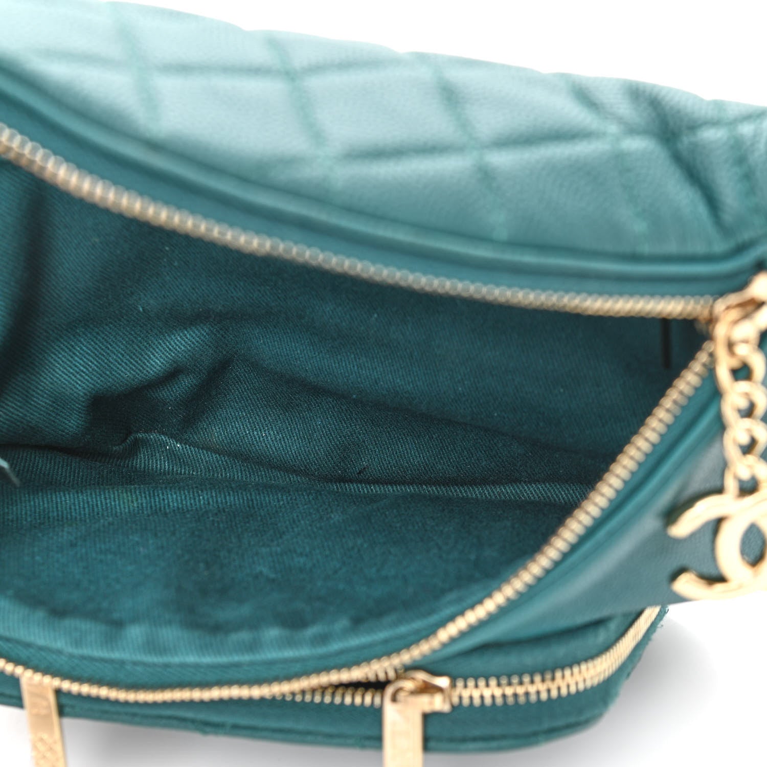 Chanel Caviar Quilted Business Affinity Waist Belt Bag Dark Turquoise 5 of 12