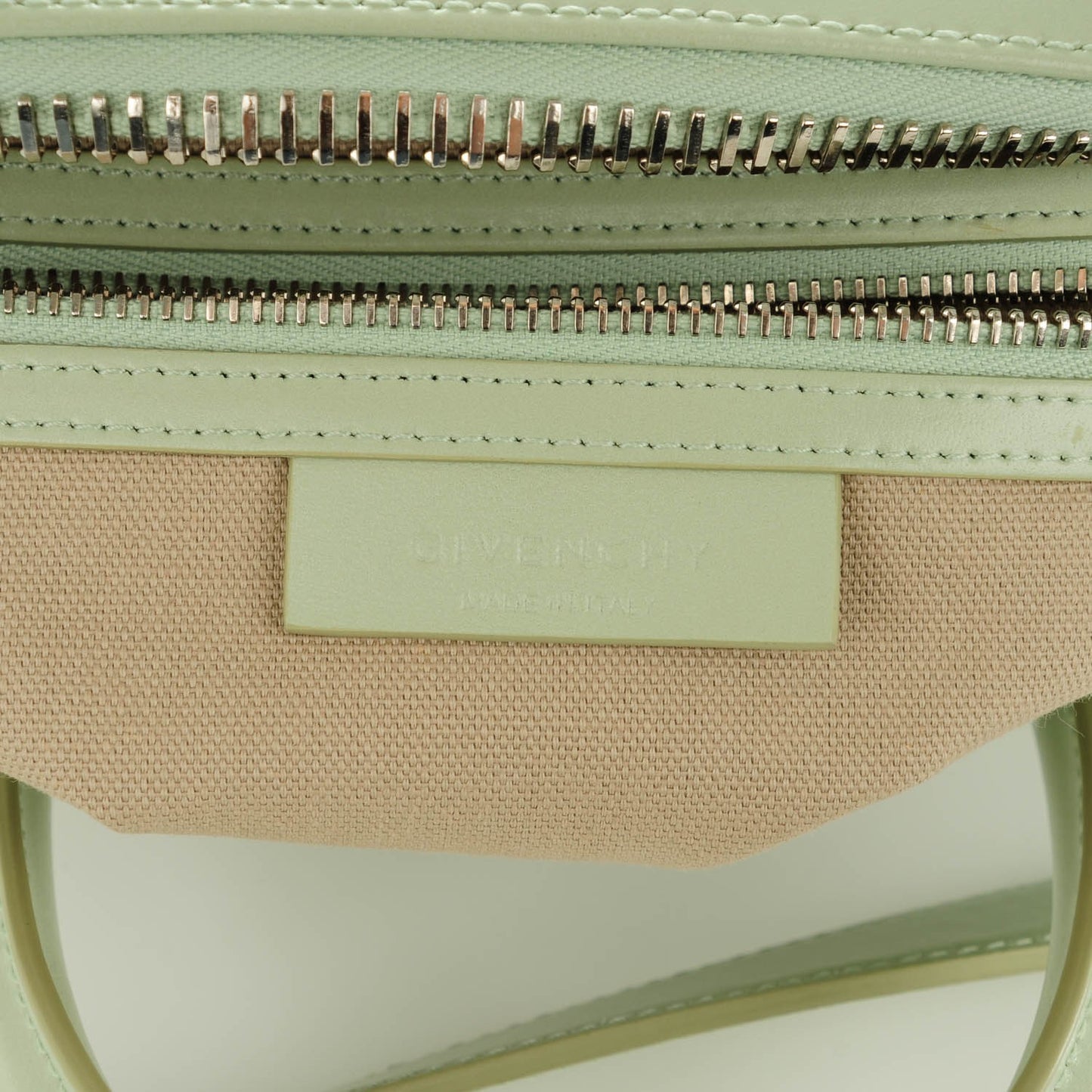 Shiny Lord Calfskin Small Antigona Aqua Green