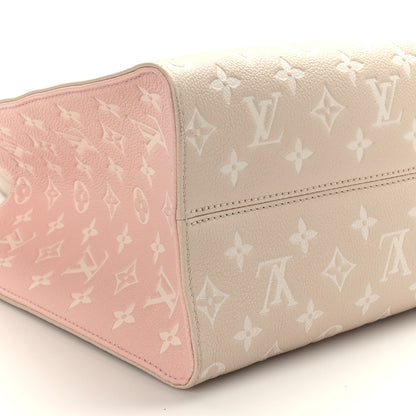 Louis Vuitton Empreinte Monogram Spring In The City Onthego MM Beige Pink Yellow 7 of 8