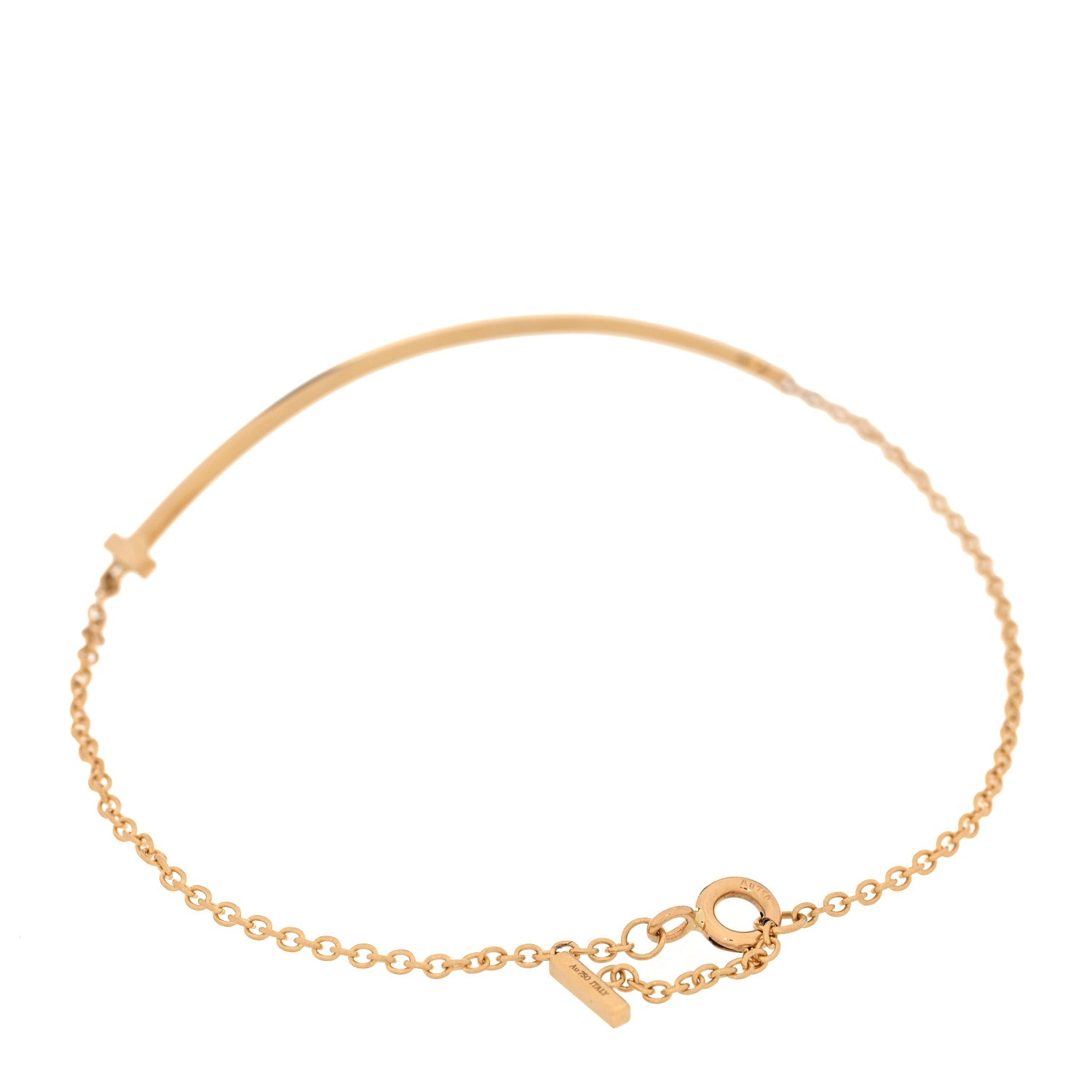 Tiffany 18K Yellow Gold T Smile Bracelet 2 of 6