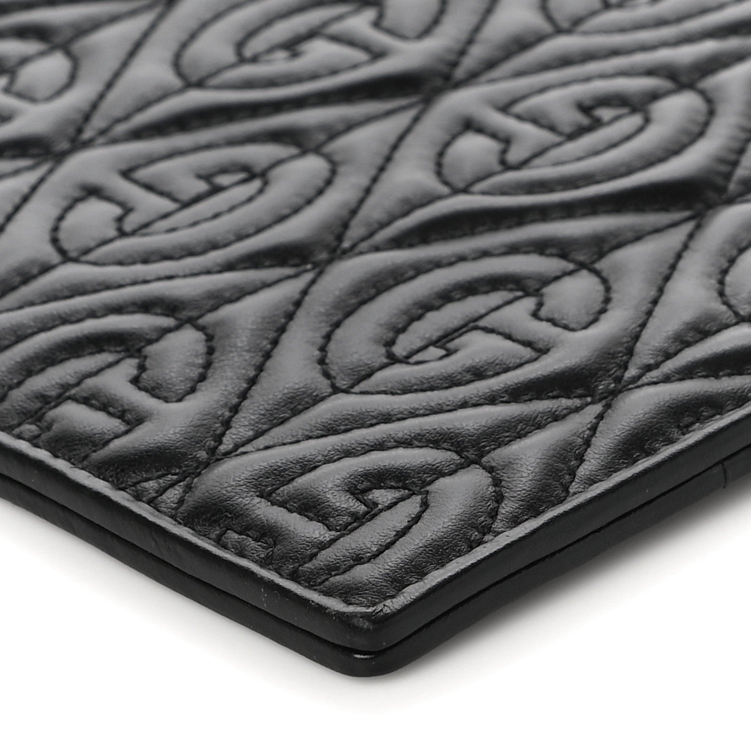 Gucci Calfskin G Rhombus Quilted Documents Holder Black 9 of 9
