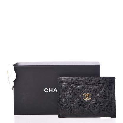 Chanel Caviar Quilted Card Holder Black 9 of 9