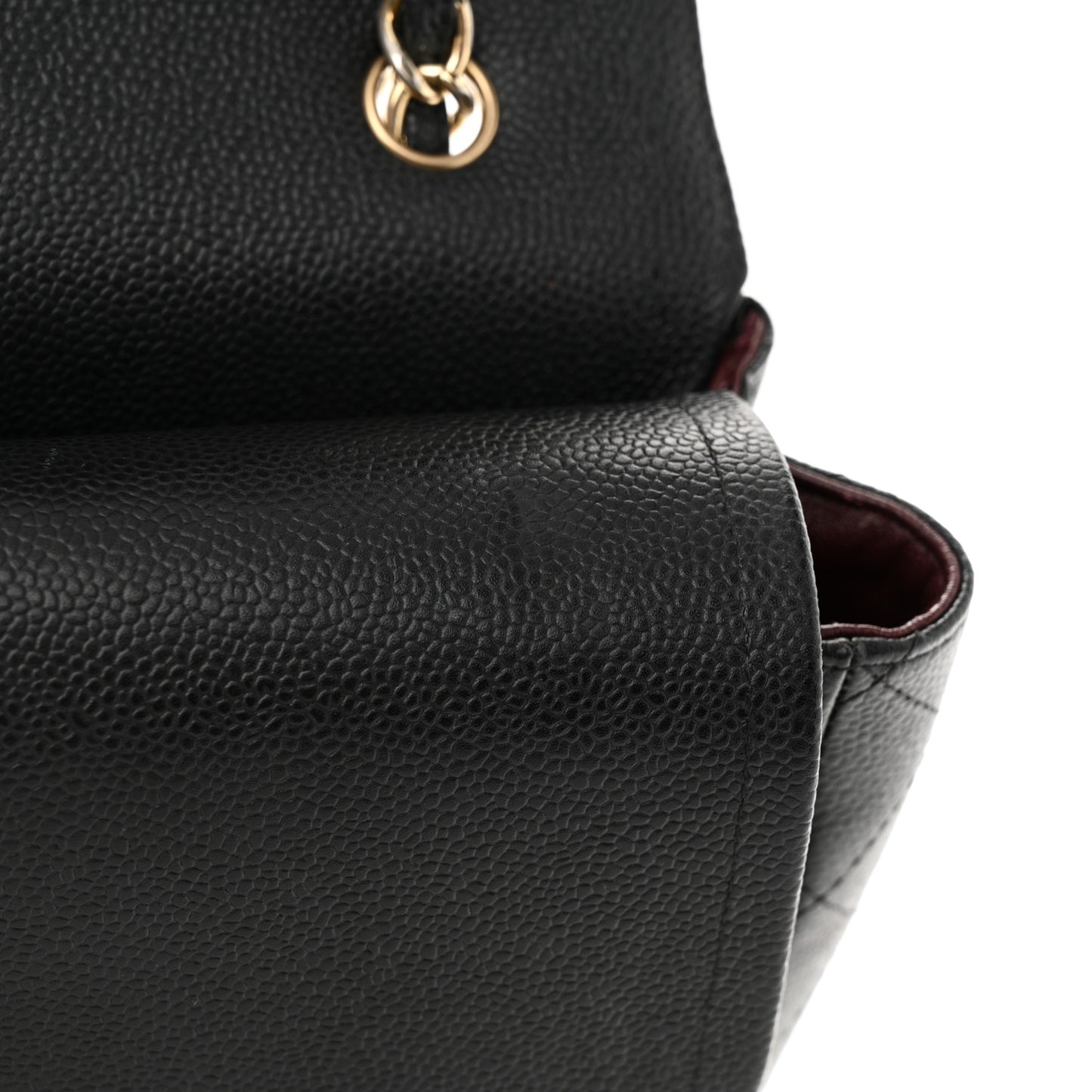 Caviar Quilted Maxi Double Flap Black