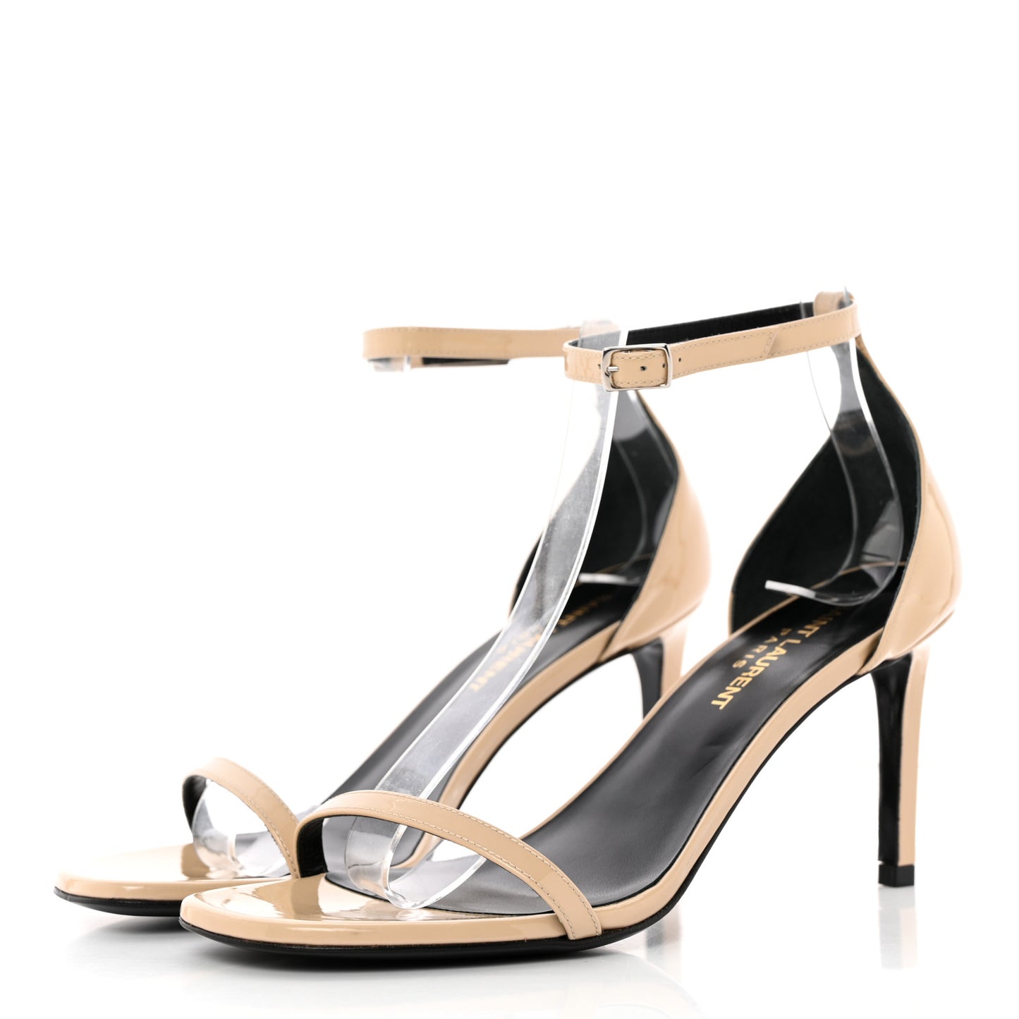 Calfskin Jane 110 Ankle Strap Sandals 36 Beige