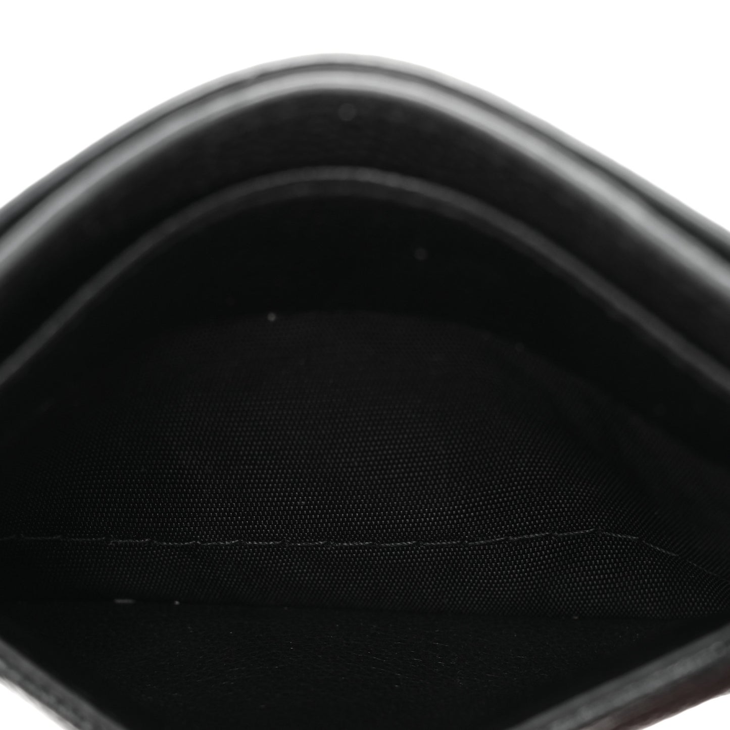 Grain De Poudre Matelasse Chevron Monogram Credit Card Case Black