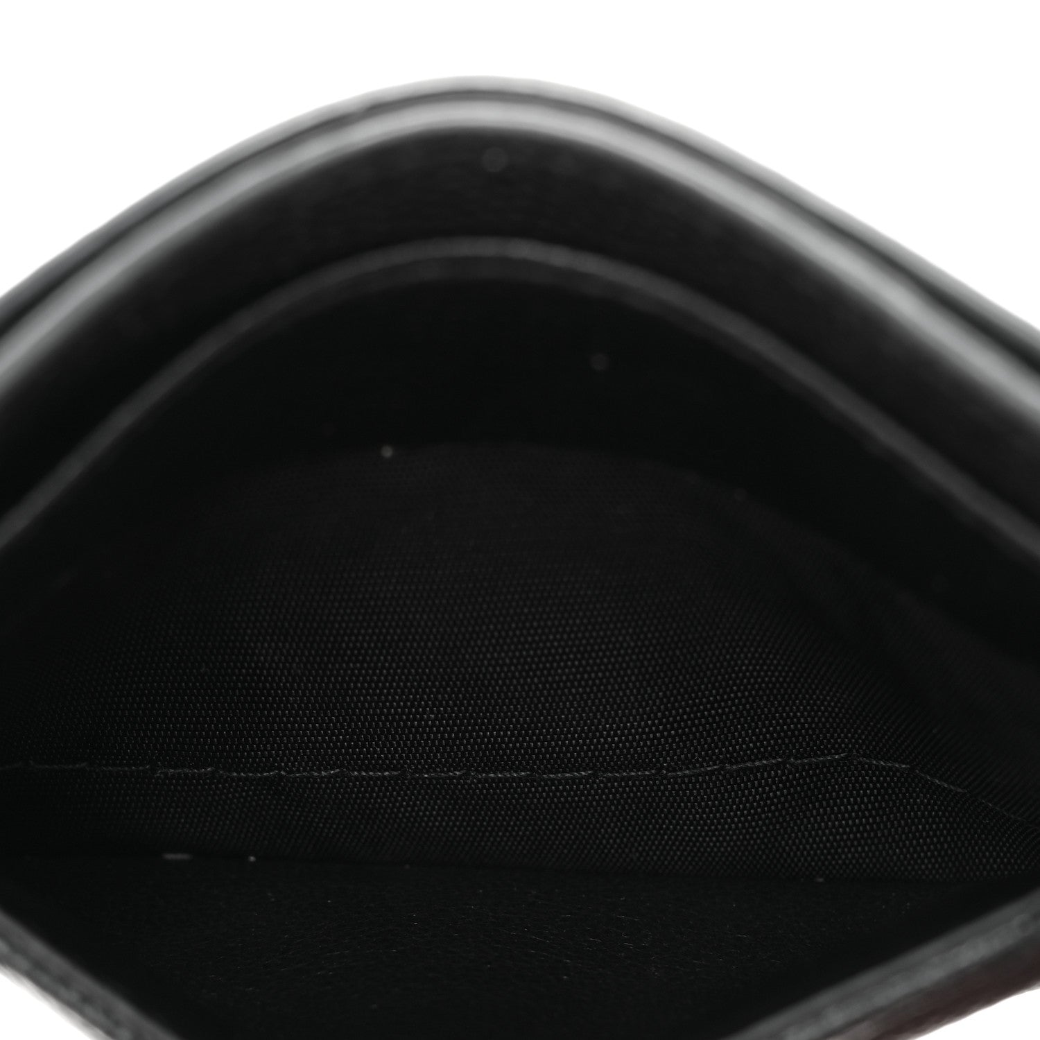 Saint Laurent Grain De Poudre Matelasse Chevron Monogram Credit Card Case Black 9 of 15